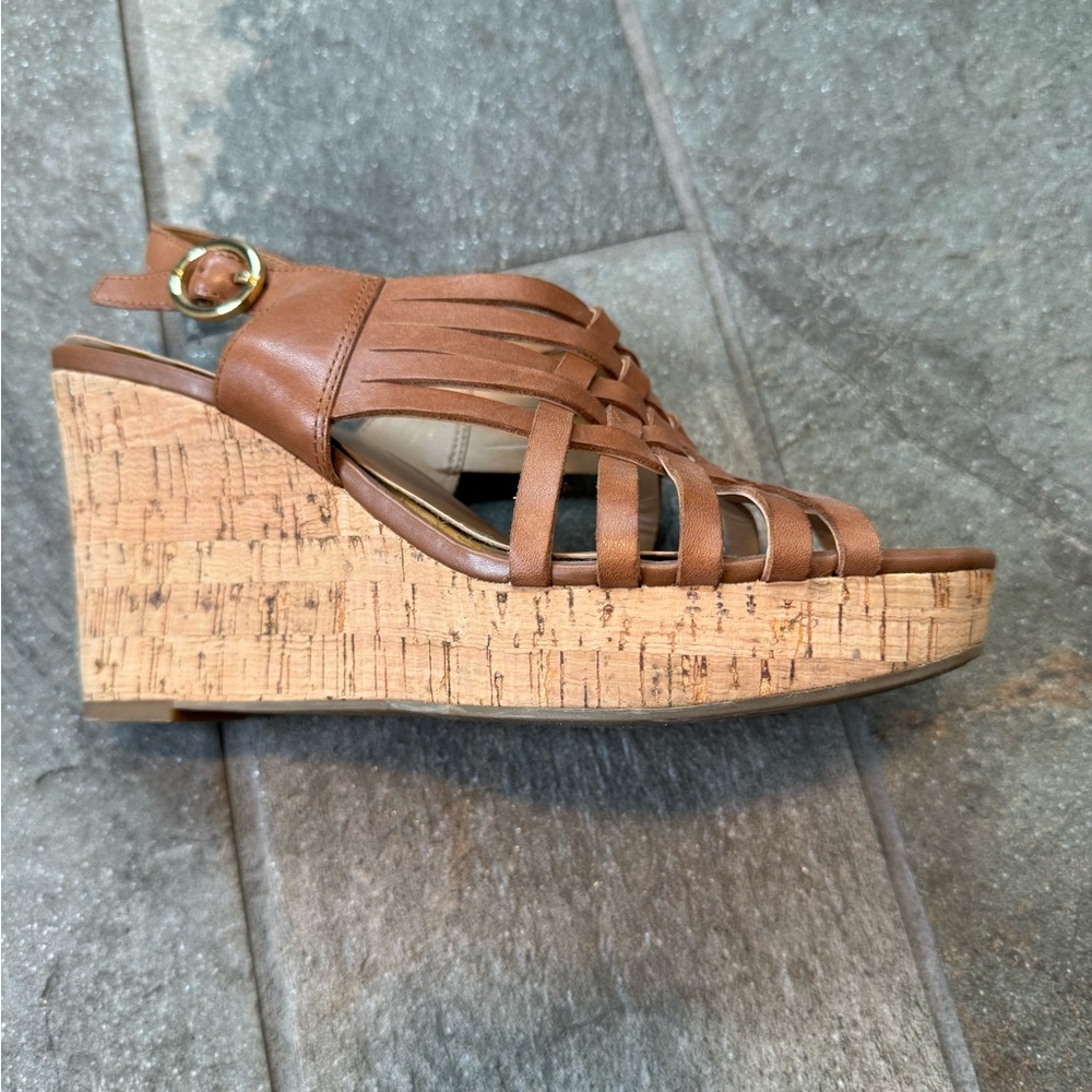 Franco Sarto Tan Wedge Sandals